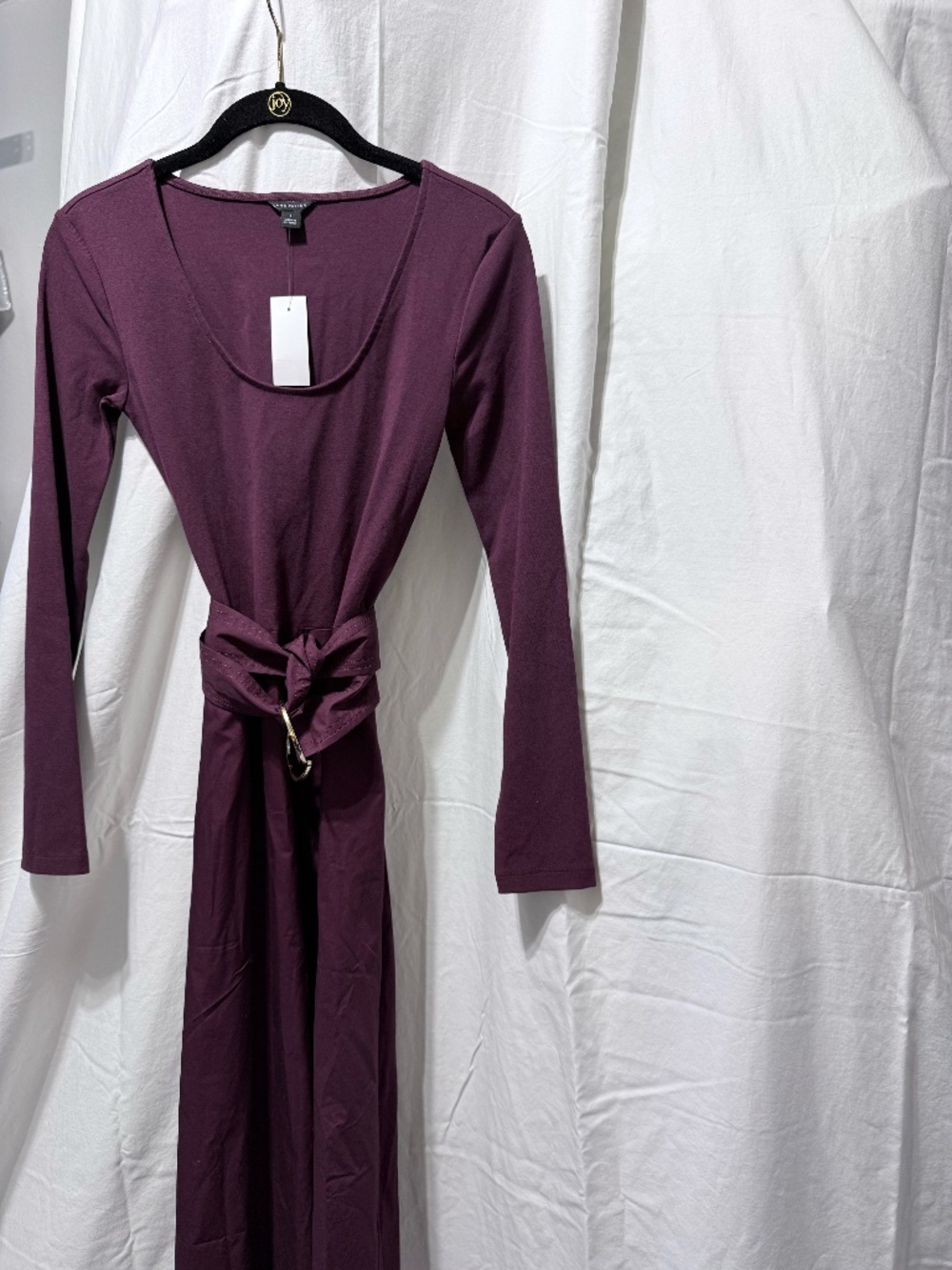 NWT Ann Taylor Long Sleeve Tie-Waist Maxi Dress — Size 4-Fall Closet Capsule